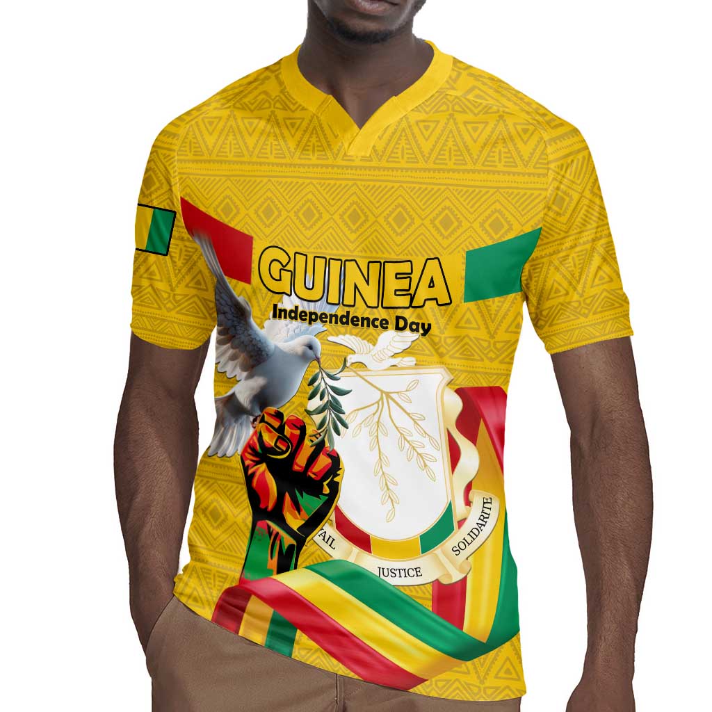Guinea Personalized Rugby Jersey Happy Independence Day - African Pride
