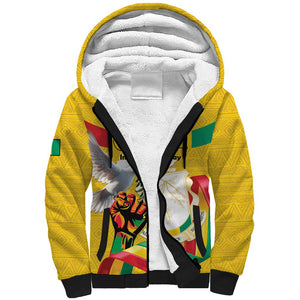 Guinea Personalized Sherpa Hoodie Happy Independence Day - African Pride