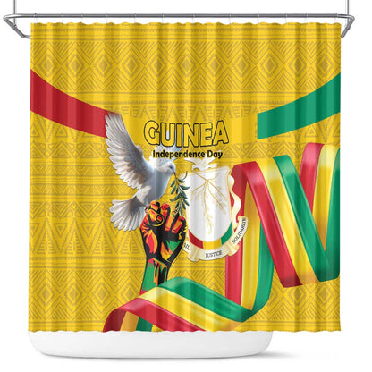Guinea Shower Curtain Happy Independence Day - African Pride