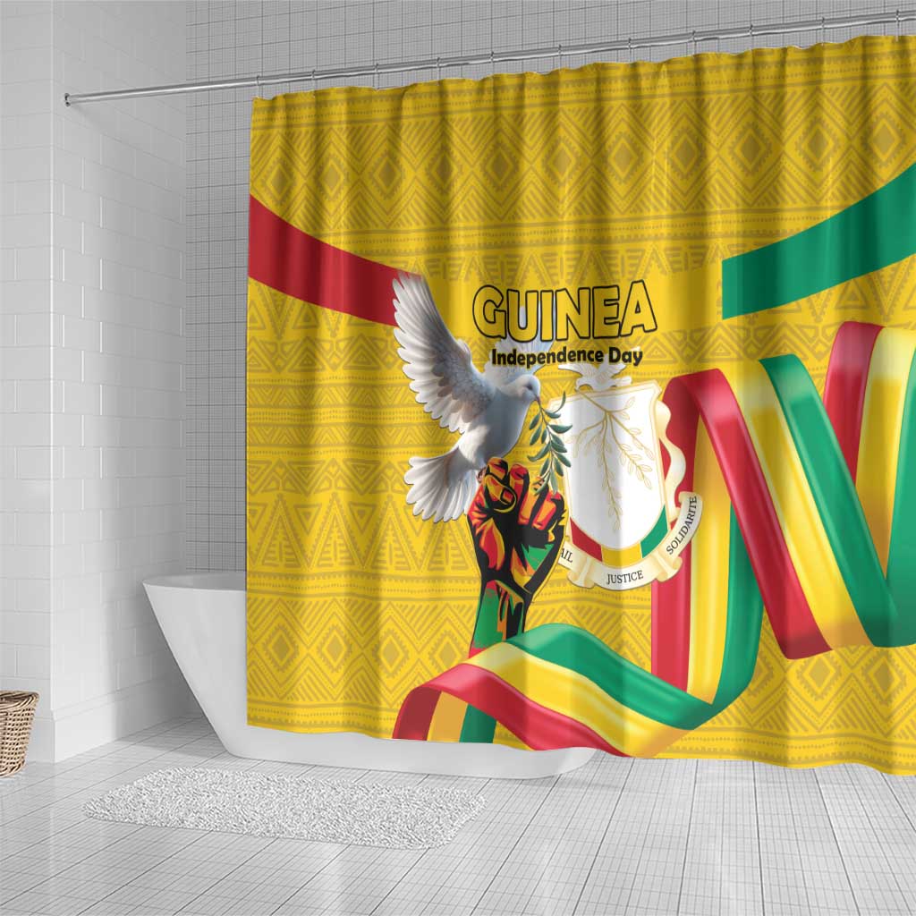 Guinea Shower Curtain Happy Independence Day - African Pride