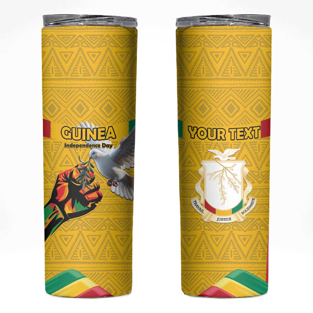 Guinea Personalized Skinny Tumbler Happy Independence Day - African Pride