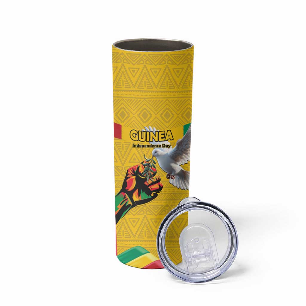 Guinea Personalized Skinny Tumbler Happy Independence Day - African Pride