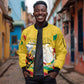 Guinea Personalized Sleeve Zip Bomber Jacket Happy Independence Day - African Pride