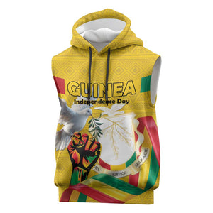 Guinea Personalized Sleeveless Hoodie Happy Independence Day - African Pride