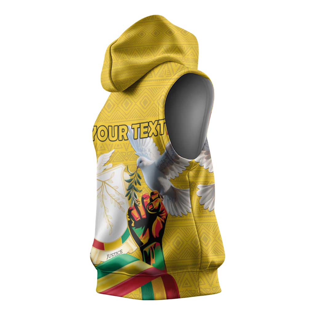 Guinea Personalized Sleeveless Hoodie Happy Independence Day - African Pride