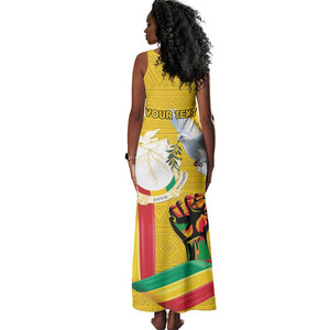 Guinea Personalized Tank Maxi Dress Happy Independence Day - African Pride