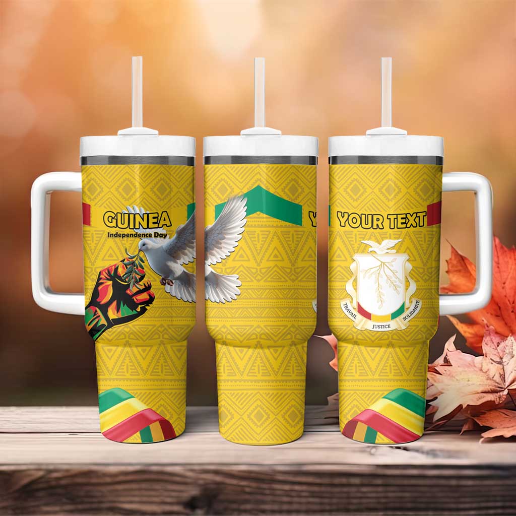 Guinea Personalized Tumbler With Handle Happy Independence Day - African Pride