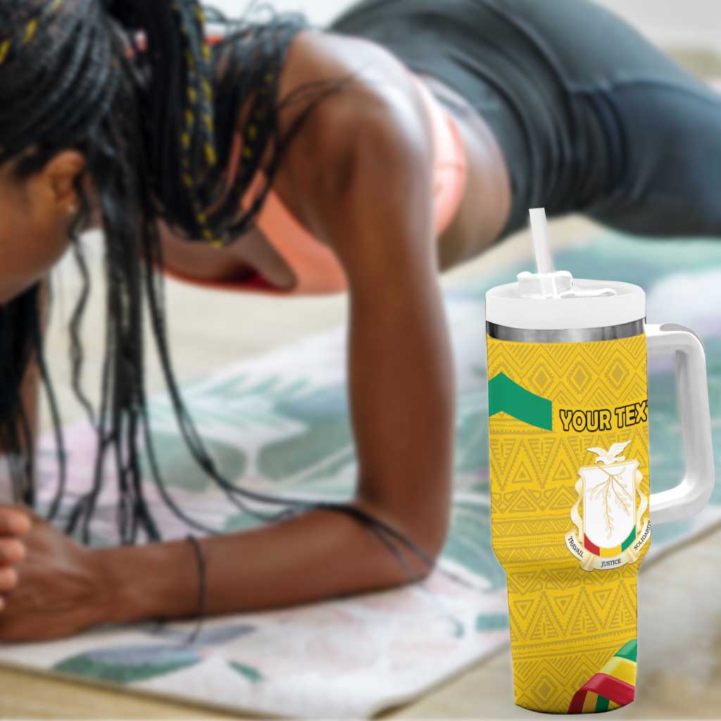 Guinea Personalized Tumbler With Handle Happy Independence Day - African Pride