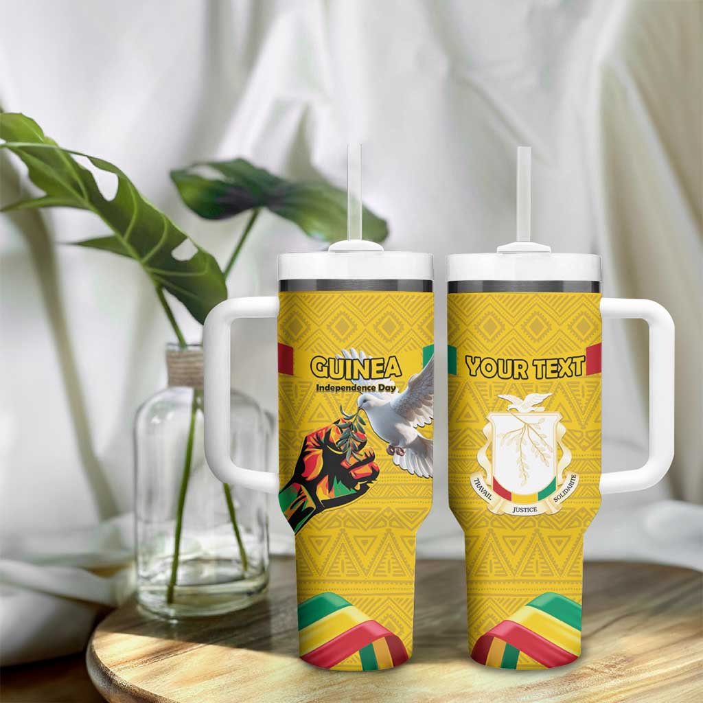 Guinea Personalized Tumbler With Handle Happy Independence Day - African Pride