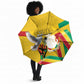 Guinea Independence Day Umbrella Coat Of Arms With African Pattern