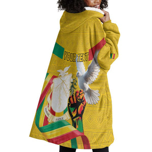 Guinea Personalized Wearable Blanket Hoodie Happy Independence Day - African Pride