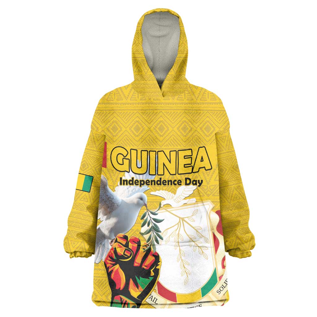 Guinea Personalized Wearable Blanket Hoodie Happy Independence Day - African Pride