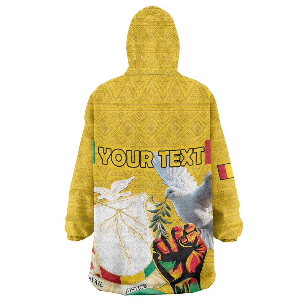 Guinea Personalized Wearable Blanket Hoodie Happy Independence Day - African Pride