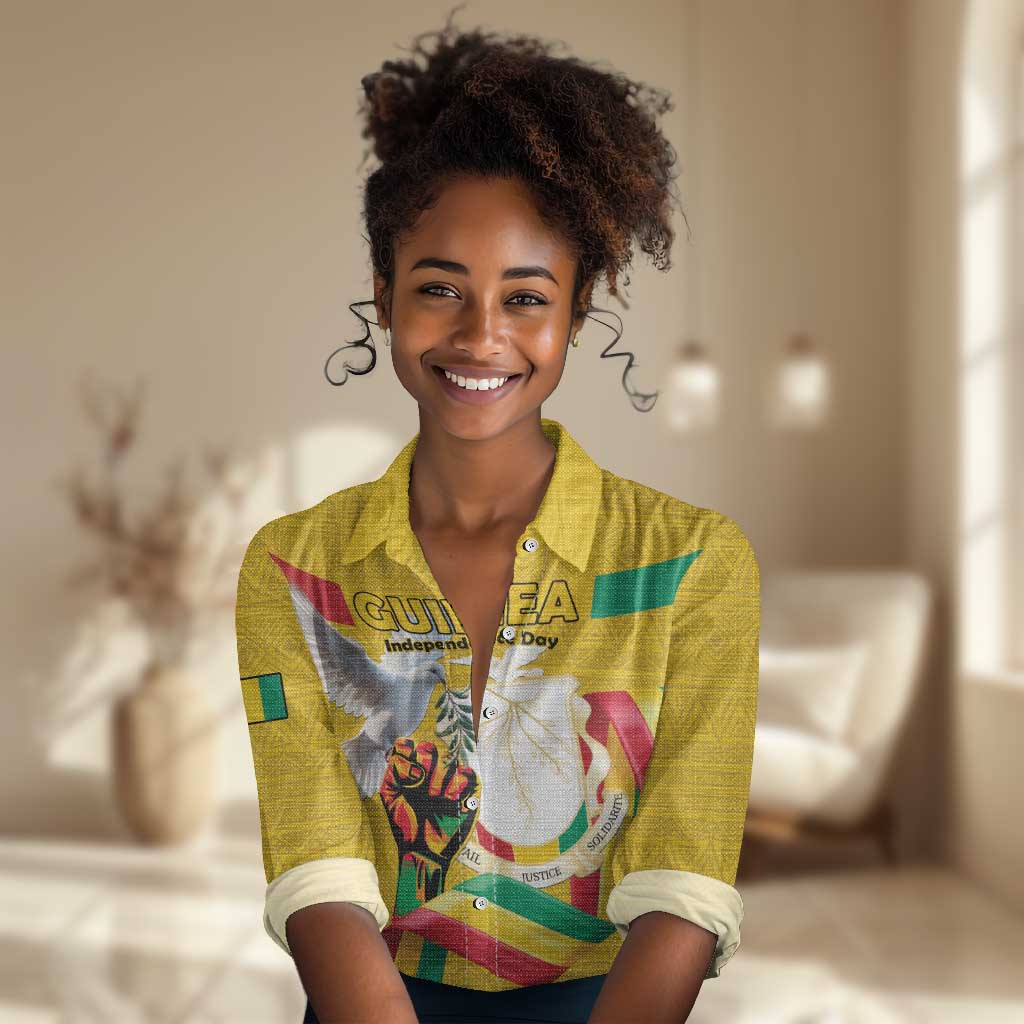 Guinea Personalized Women Casual Shirt Happy Independence Day - African Pride