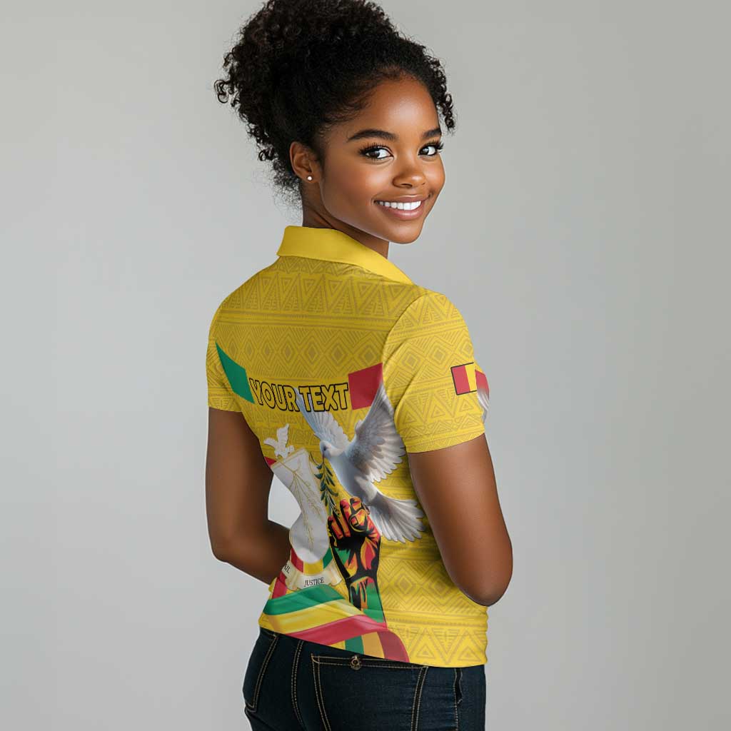 Guinea Personalized Women Polo Shirt Happy Independence Day - African Pride