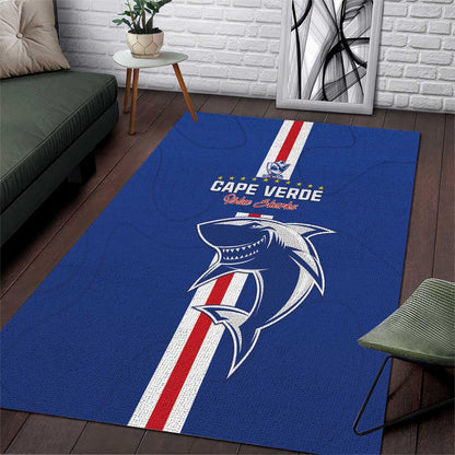 Cape Verde Football Area Rug Go Champions Tubaroes Azuis - African Pride