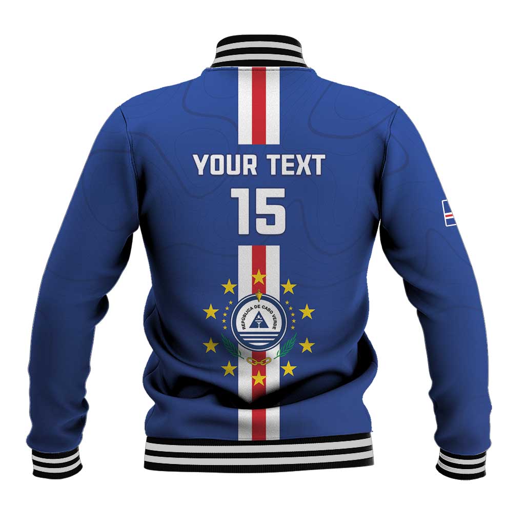 Custom Cape Verde Football Baseball Jacket Go Champions Tubaroes Azuis - African Pride