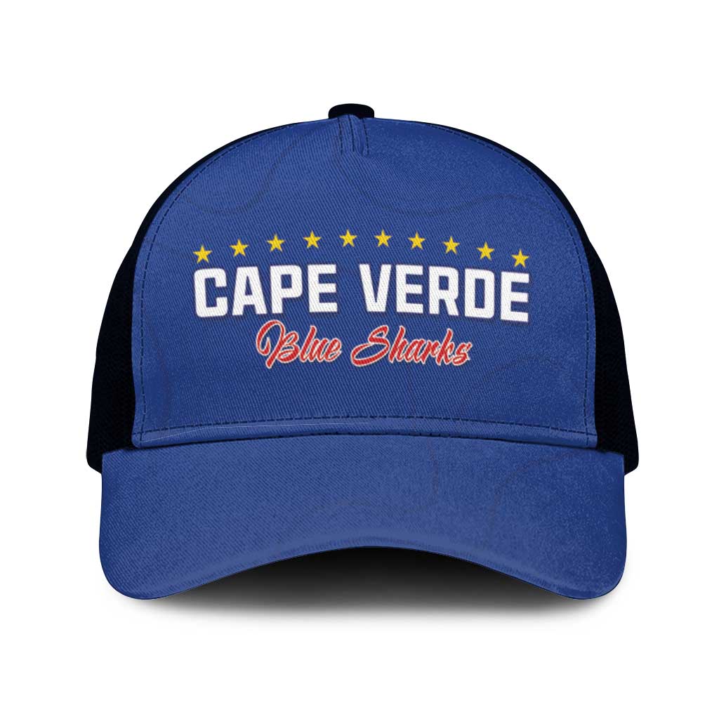 Cape Verde Football Baseball Net Cap Go Champions Tubaroes Azuis - African Pride