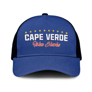 Cape Verde Football Baseball Net Cap Go Champions Tubaroes Azuis - African Pride