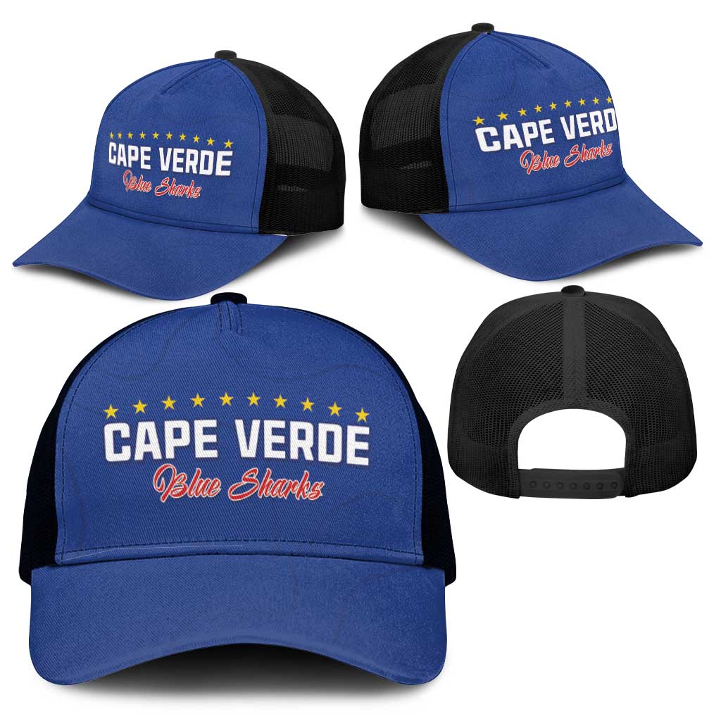 Cape Verde Football Baseball Net Cap Go Champions Tubaroes Azuis - African Pride