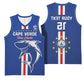 Custom Cape Verde Football Basketball Jersey Go Champions Tubaroes Azuis - African Pride