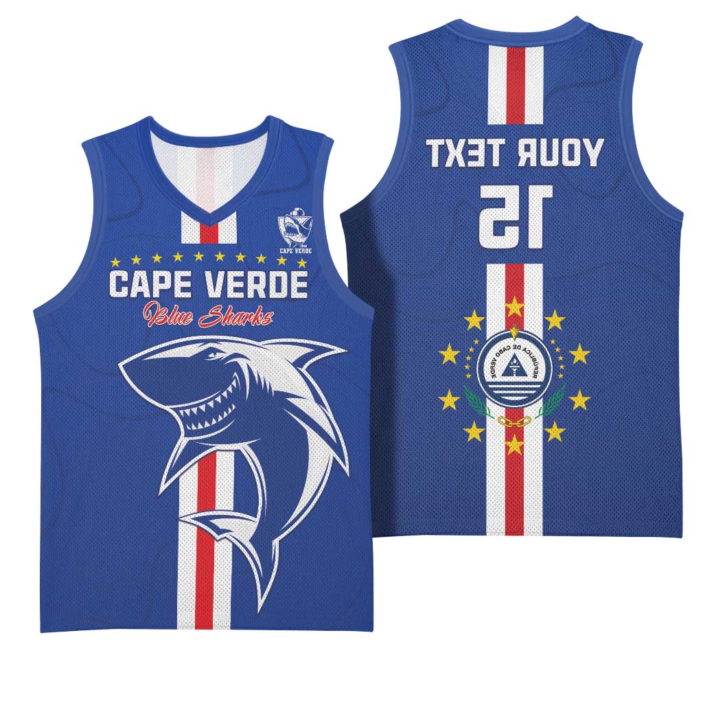 Custom Cape Verde Football Basketball Jersey Go Champions Tubaroes Azuis - African Pride