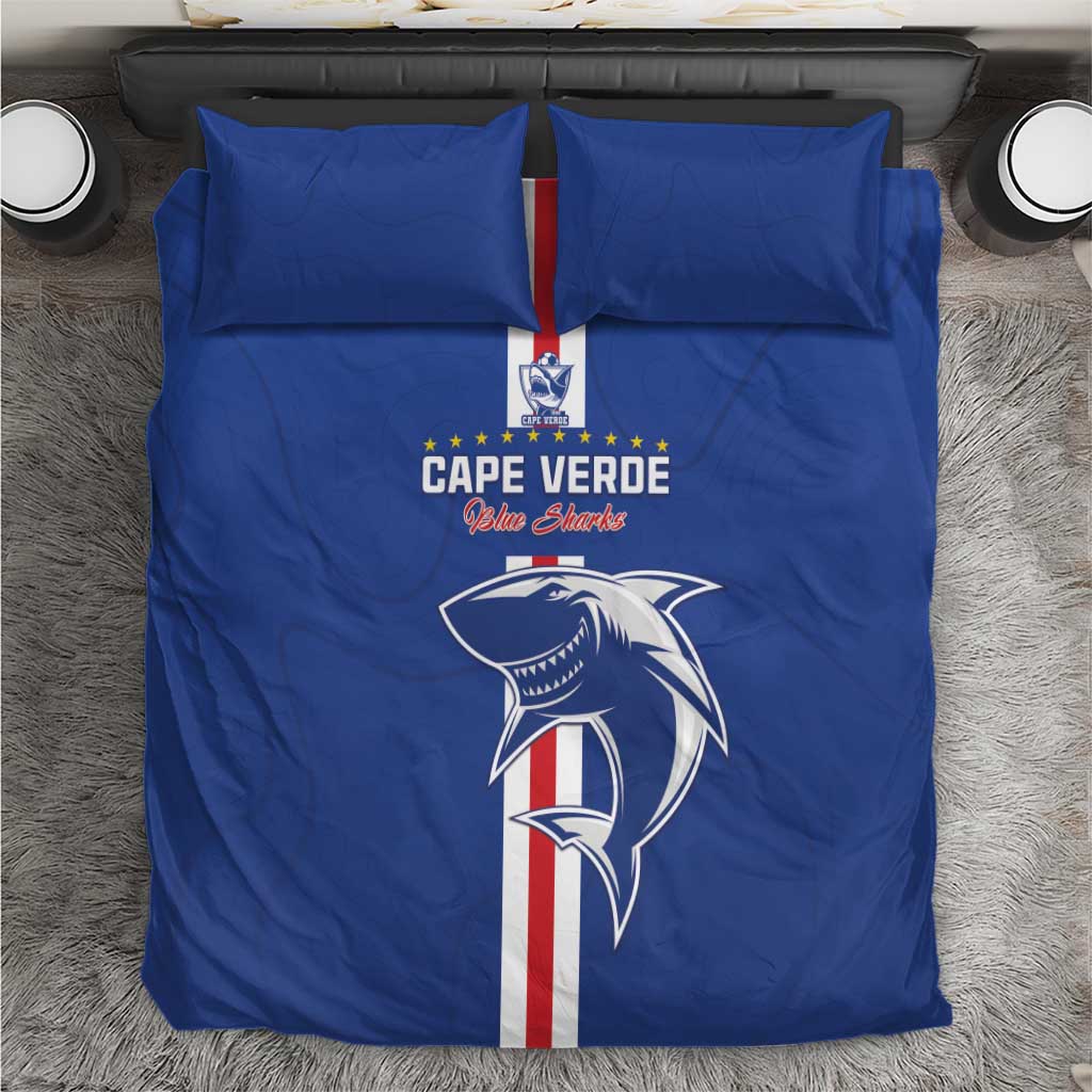 Cape Verde Football Bedding Set Go Champions Tubaroes Azuis - African Pride