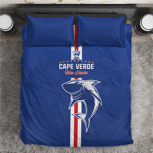 Cape Verde Football Bedding Set Go Champions Tubaroes Azuis - African Pride