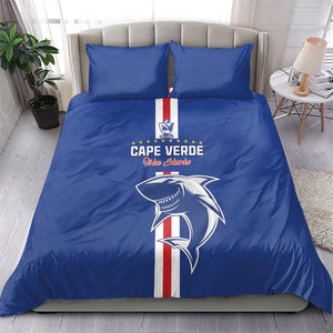 Cape Verde Football Bedding Set Go Champions Tubaroes Azuis - African Pride