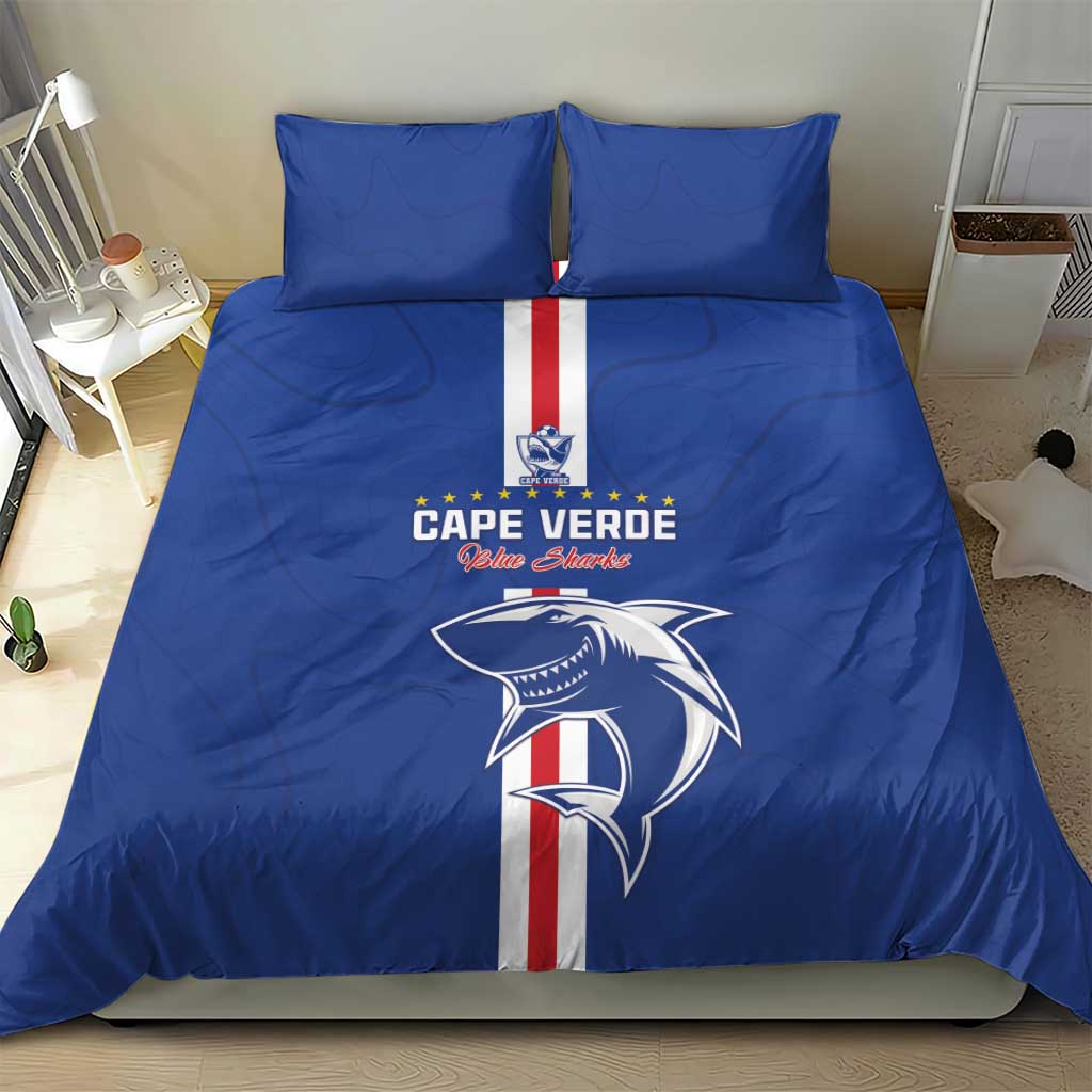 Cape Verde Football Bedding Set Go Champions Tubaroes Azuis - African Pride