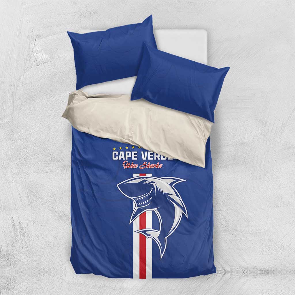 Cape Verde Football Bedding Set Go Champions Tubaroes Azuis - African Pride