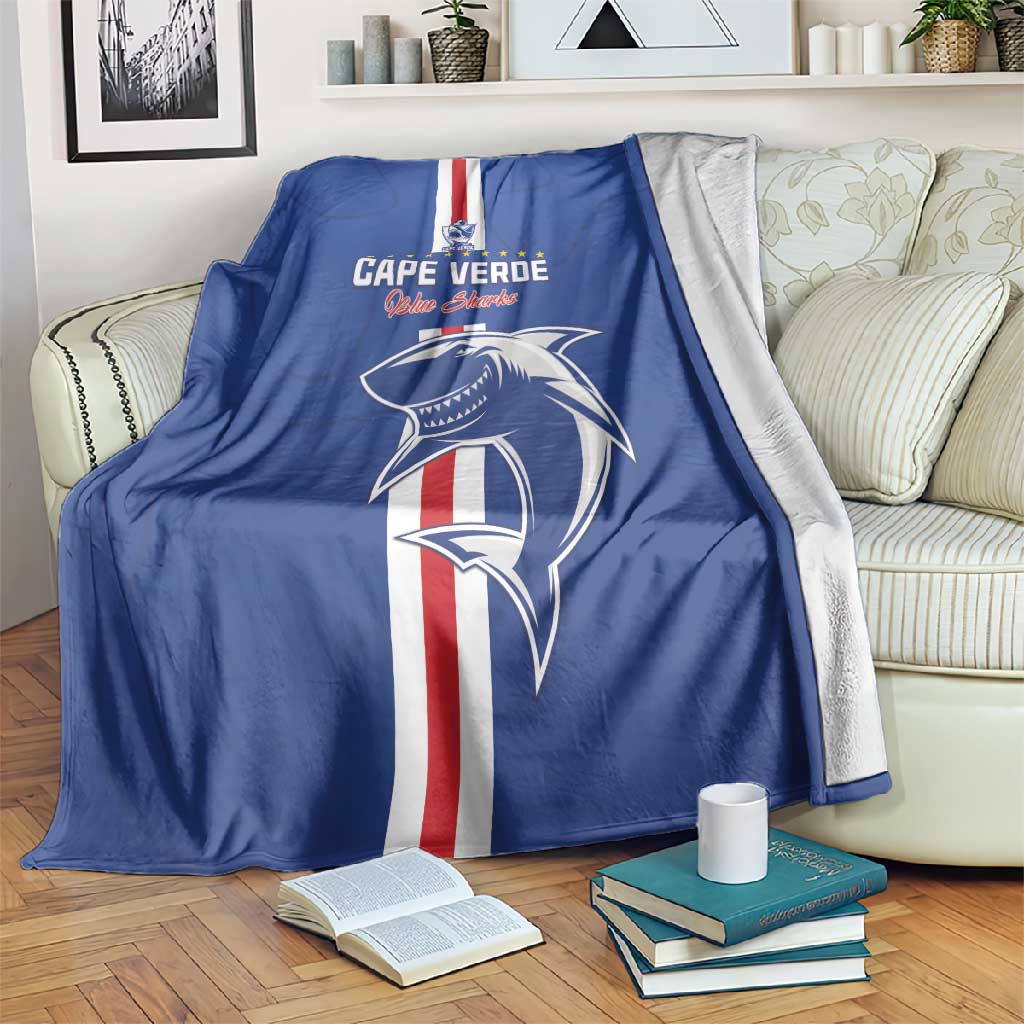 Cape Verde Football Blanket Go Champions Tubaroes Azuis - African Pride