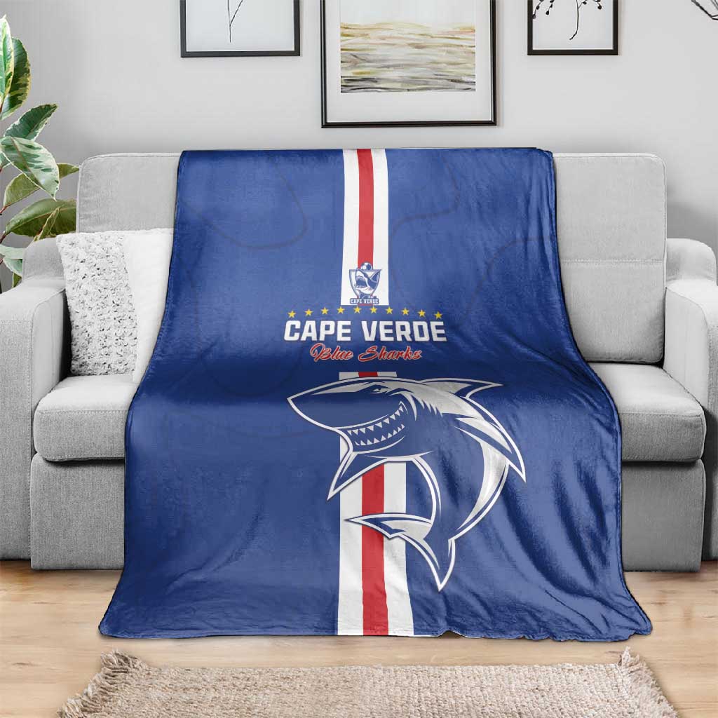 Cape Verde Football Blanket Go Champions Tubaroes Azuis - African Pride