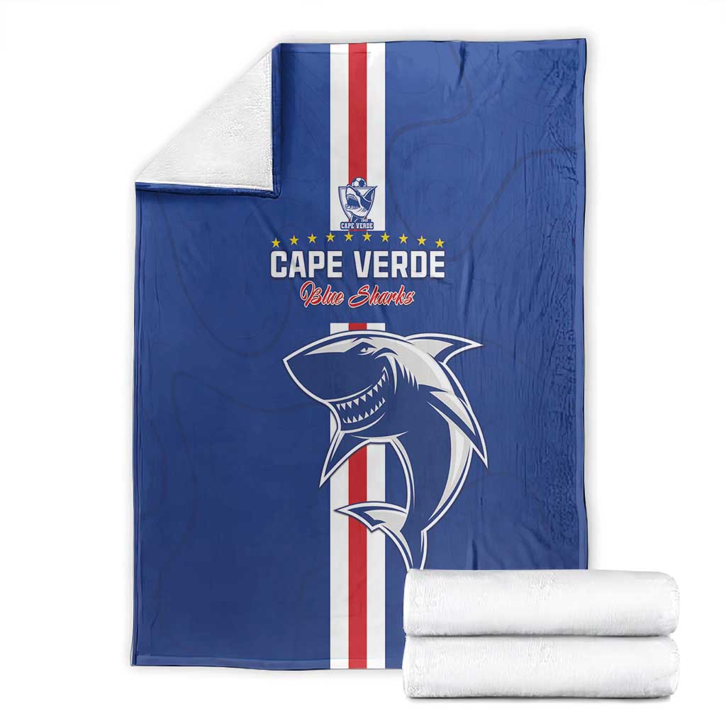 Cape Verde Football Blanket Go Champions Tubaroes Azuis - African Pride