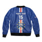 Custom Cape Verde Football Bomber Jacket Go Champions Tubaroes Azuis - African Pride