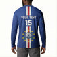 Custom Cape Verde Football Button Sweatshirt Go Champions Blue Sharks
