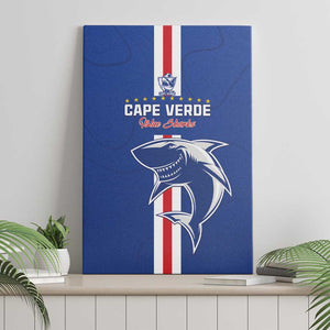 Cape Verde Football Canvas Wall Art Go Champions Tubaroes Azuis - African Pride
