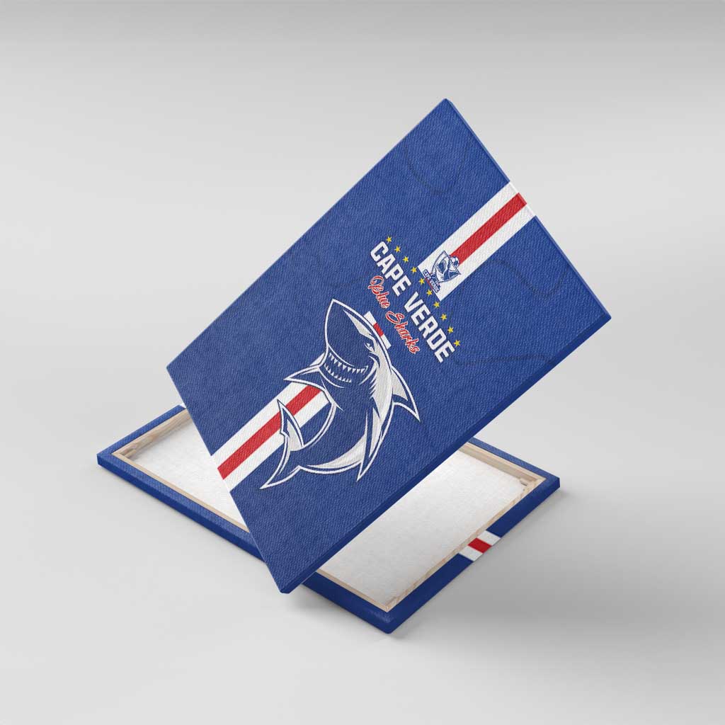 Cape Verde Football Canvas Wall Art Go Champions Tubaroes Azuis - African Pride