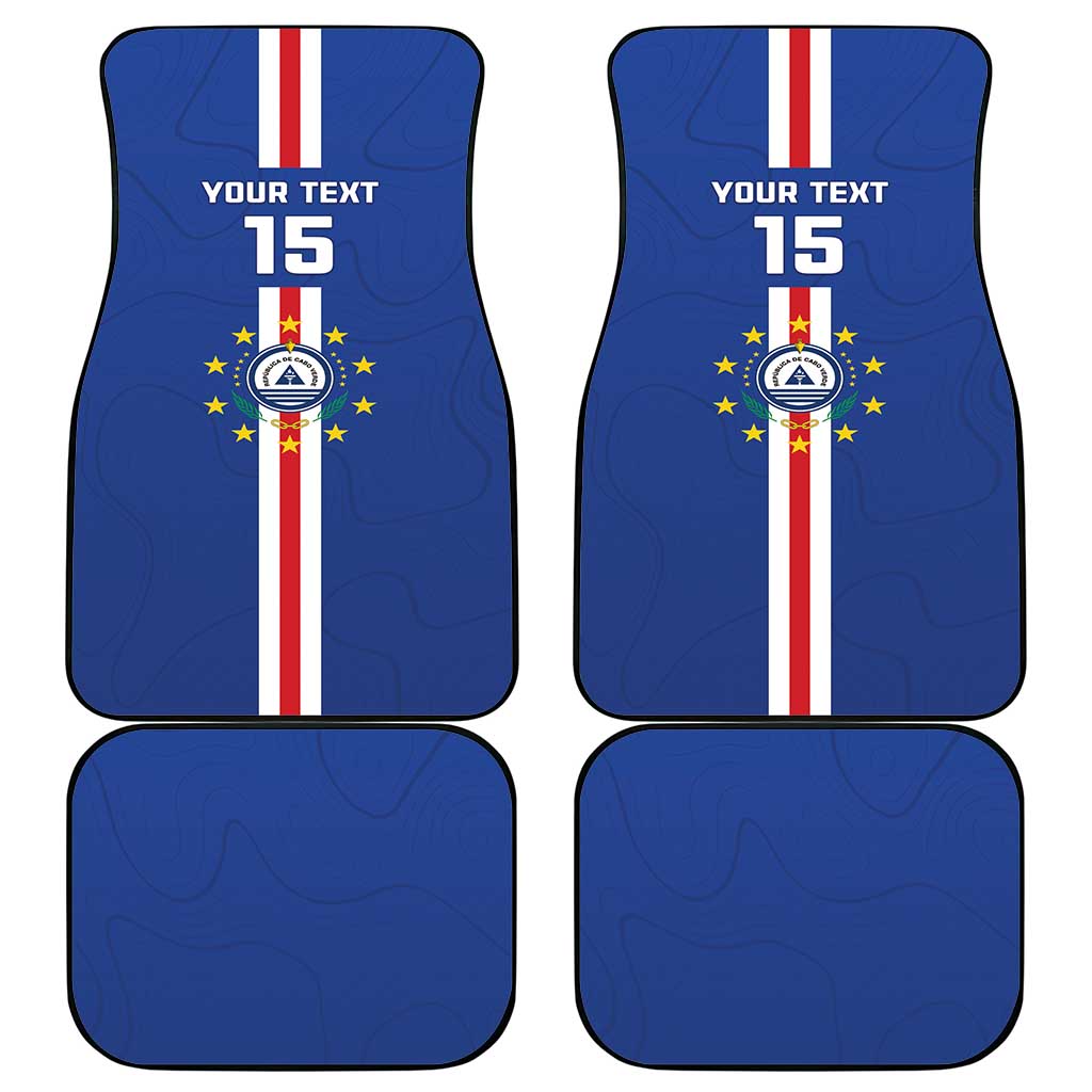 Custom Cape Verde Football Car Mats Go Champions Tubaroes Azuis - African Pride