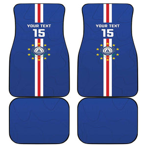 Custom Cape Verde Football Car Mats Go Champions Tubaroes Azuis - African Pride