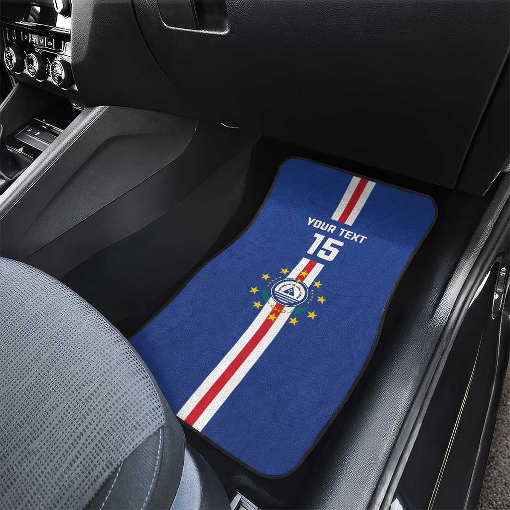 Custom Cape Verde Football Car Mats Go Champions Tubaroes Azuis - African Pride