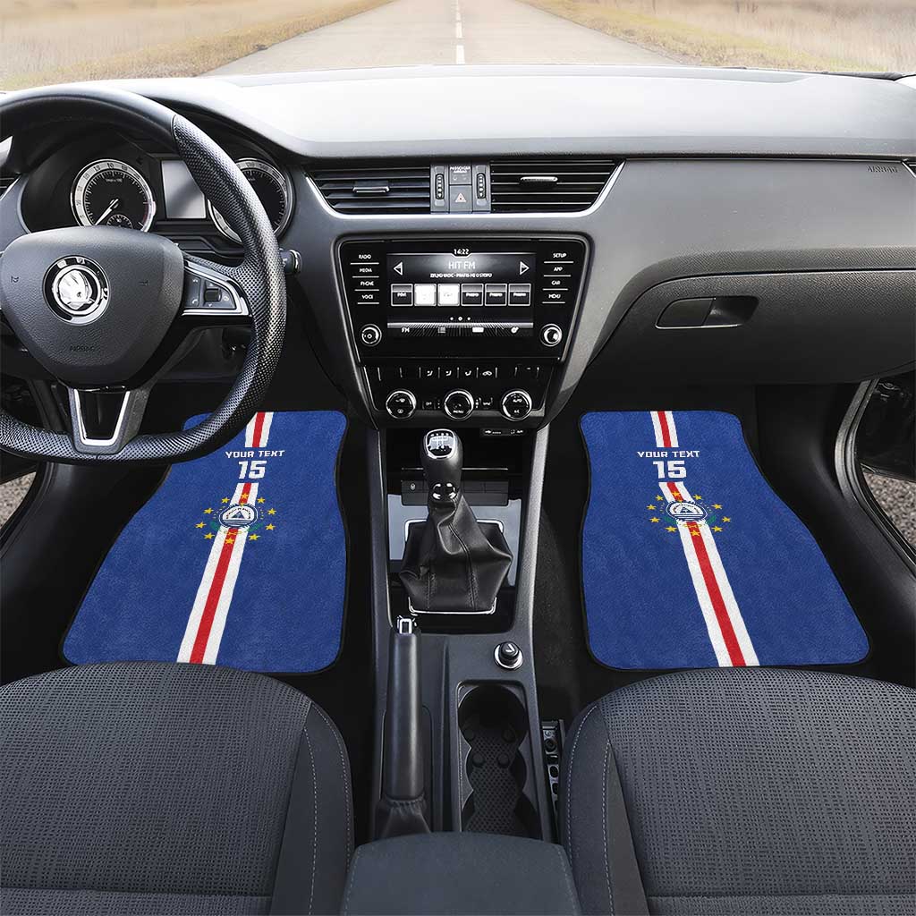 Custom Cape Verde Football Car Mats Go Champions Tubaroes Azuis - African Pride