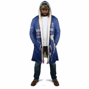 Custom Cape Verde Football Cloak Go Champions Blue Sharks
