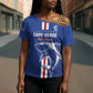 Custom Cape Verde Football Cross Shoulder Shirt Go Champions Blue Sharks