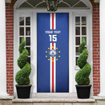 Custom Cape Verde Football Door Cover Go Champions Blue Sharks