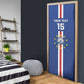 Custom Cape Verde Football Door Cover Go Champions Blue Sharks