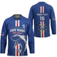 Custom Cape Verde Football Hockey Jersey Go Champions Blue Sharks