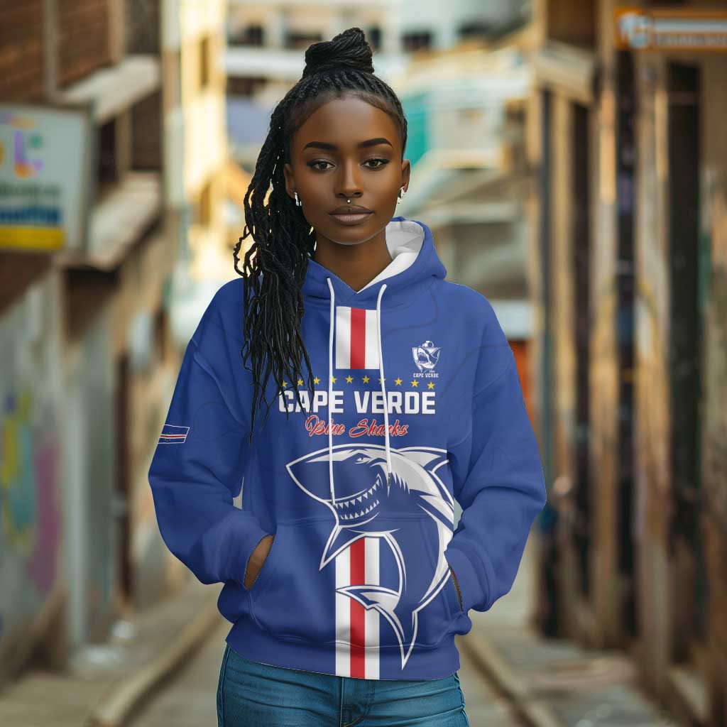 Custom Cape Verde Football Hoodie Go Champions Tubaroes Azuis - African Pride