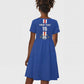 Custom Cape Verde Football Kid Short Sleeve Dress Go Champions Tubaroes Azuis - African Pride