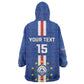 Custom Cape Verde Football Kid Wearable Blanket Hoodie Go Champions Tubaroes Azuis - African Pride